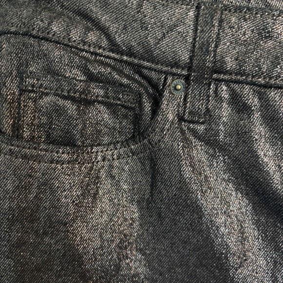 Old Navy High Rise OG Loose Metallic Bronze Wide Leg Womens Jeans Size 10 - Picture 6 of 15